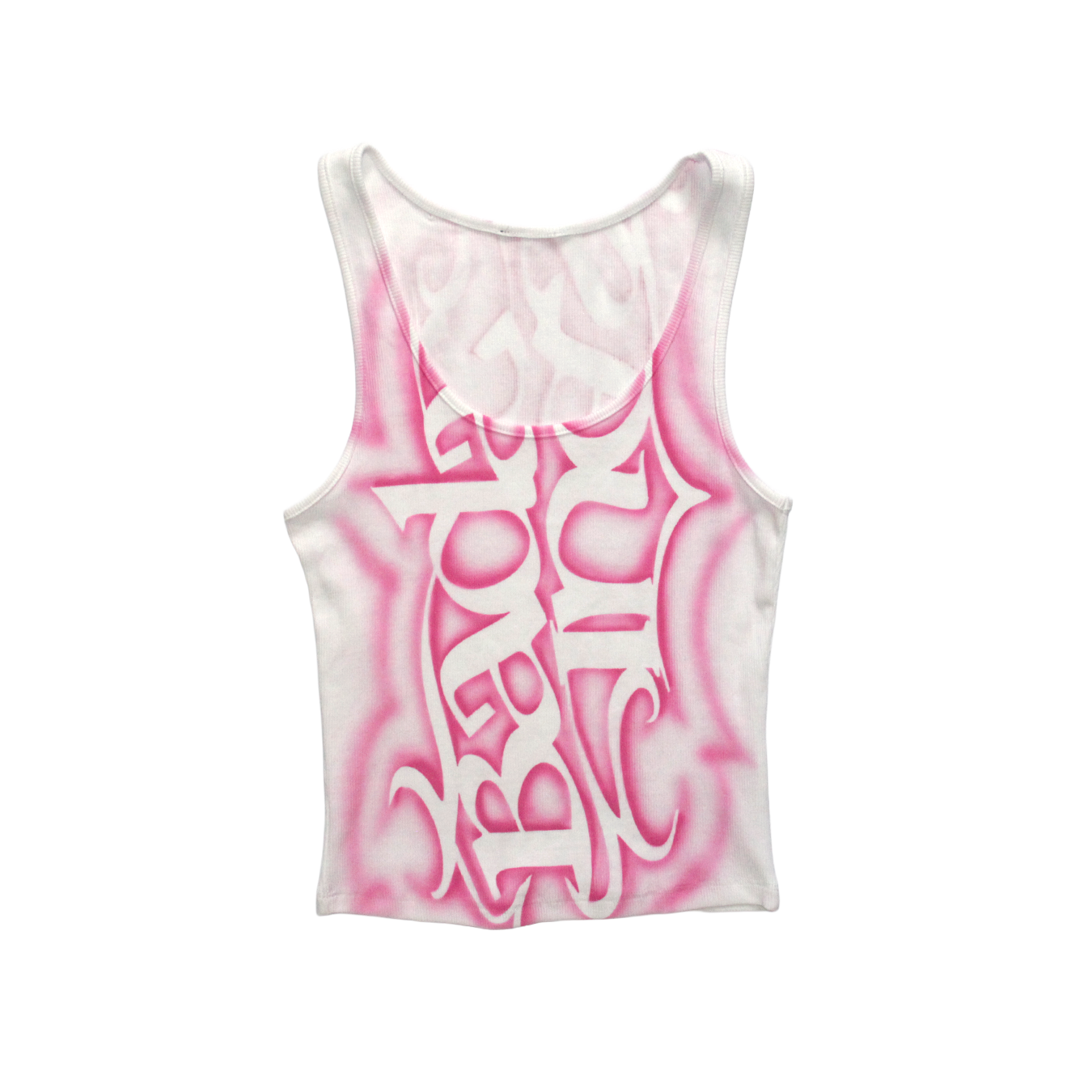 1/1 Stencil Top White/Pink