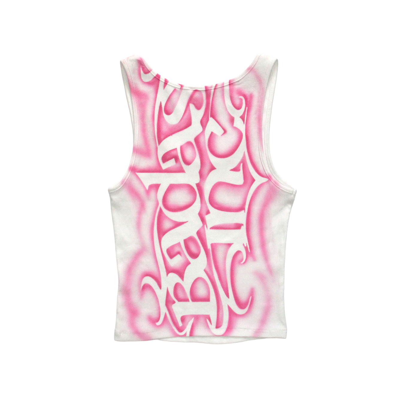 1/1 Stencil Top White/Pink