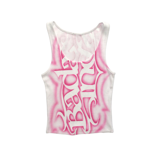 1/1 Stencil Top White/Pink