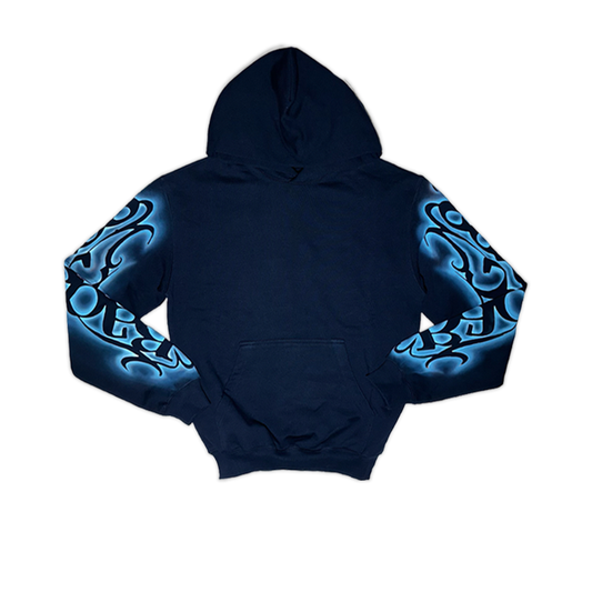 1/1 Airbrush Logo Hoodie - Blue
