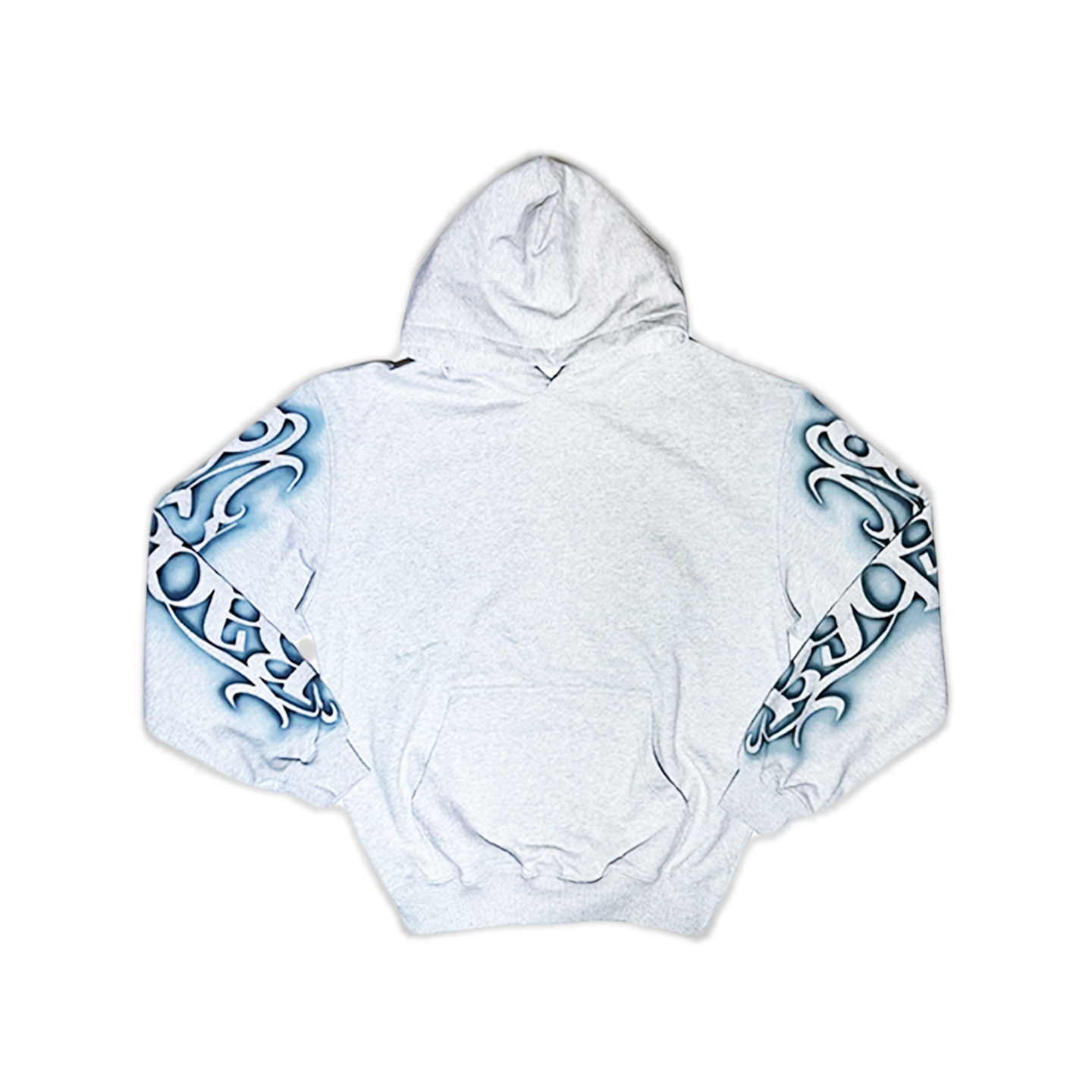 1/1 Airbrush Logo Hoodie - Grey / Grey Sleeves