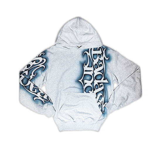 1/1 Airbrush Logo Hoodie - Light Grey / Grey