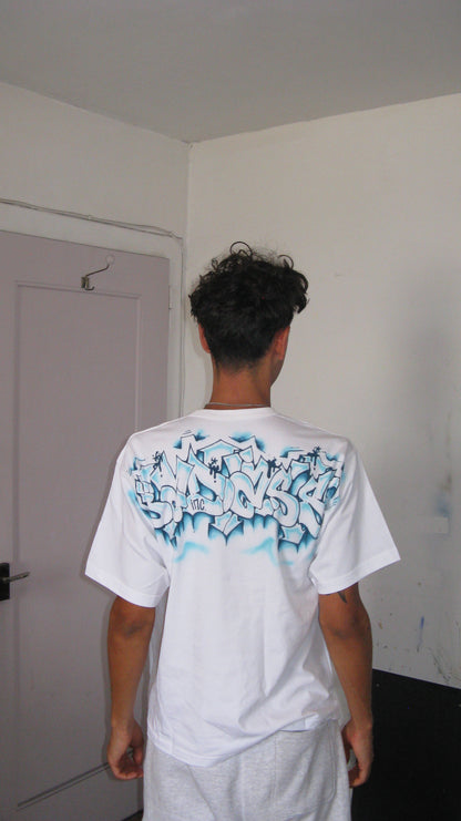 1/1 Airbrush T-Shirt S Turquoise Backpiece