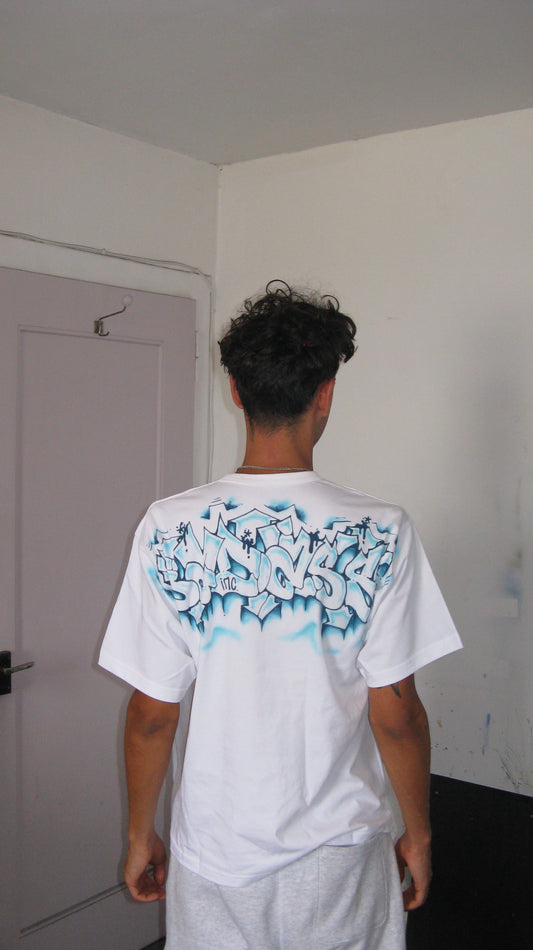 1/1 Airbrush T-Shirt S Turquoise Backpiece