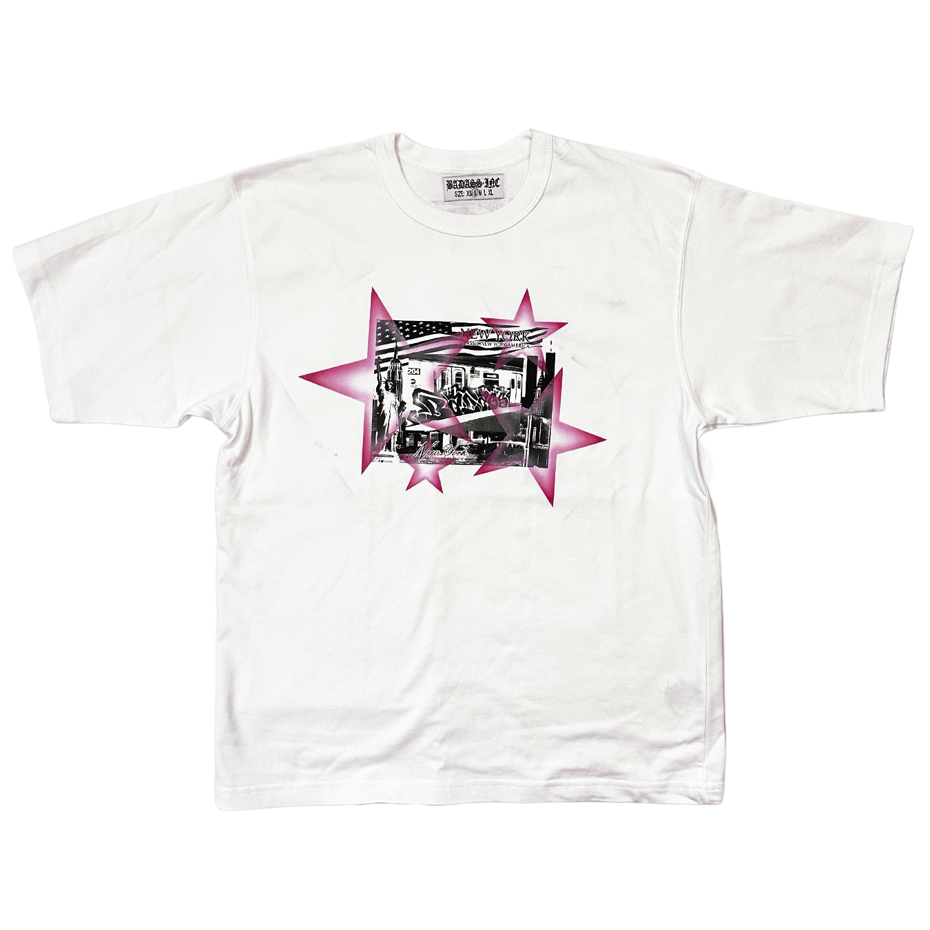 1/1 T-Shirt NY Airbrush Pink