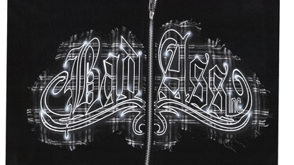 Zip-Up Hoodie Patchwork Black/Black 2