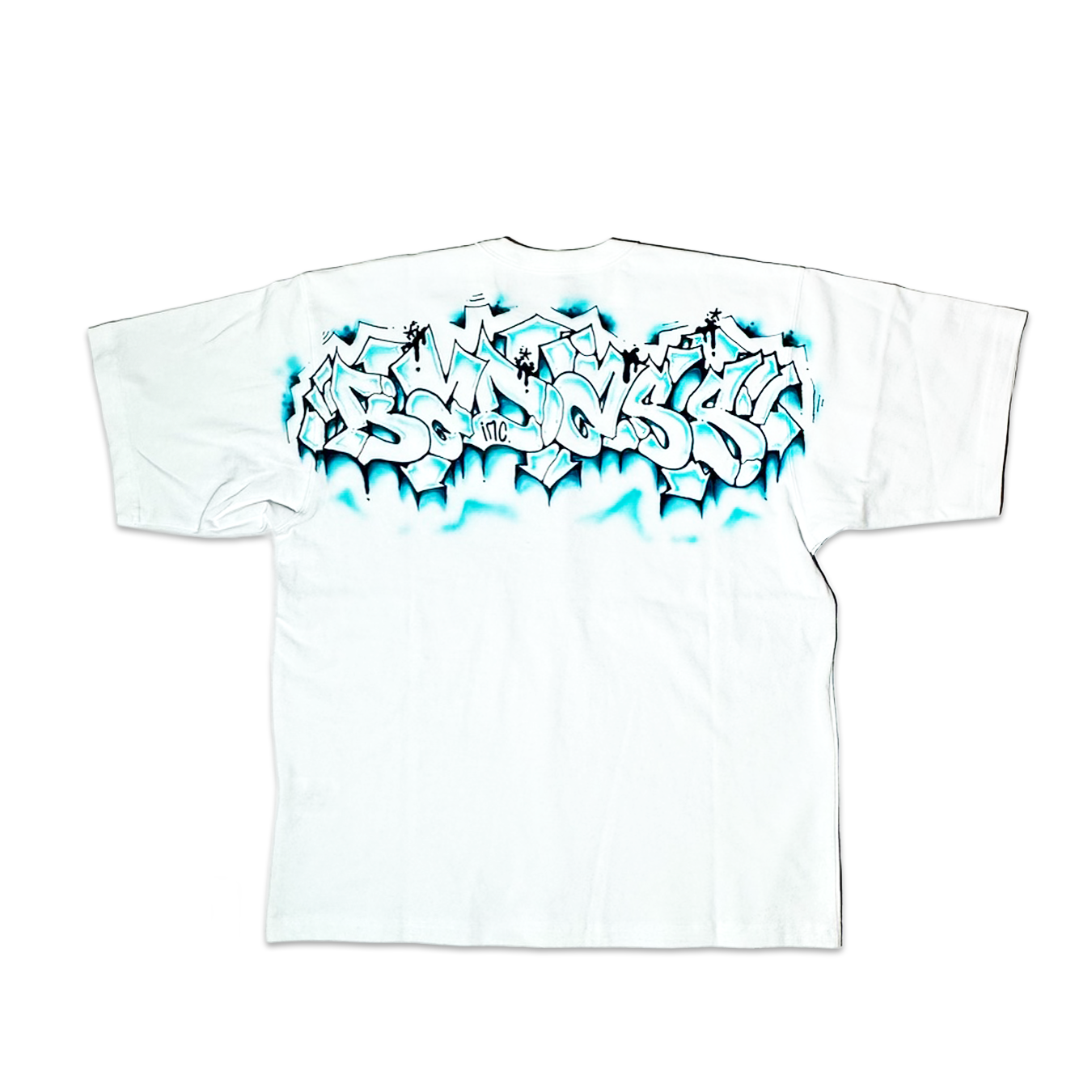 1/1 Airbrush T-Shirt S Turquoise Backpiece