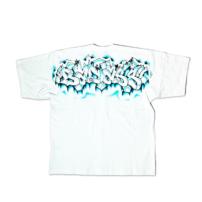 1/1 Airbrush T-Shirt S Turquoise Backpiece