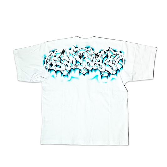 1/1 Airbrush T-Shirt S Turquoise Backpiece