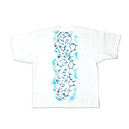 1/1 Airbrush T-Shirt S Turquoise / Blue Backpiece