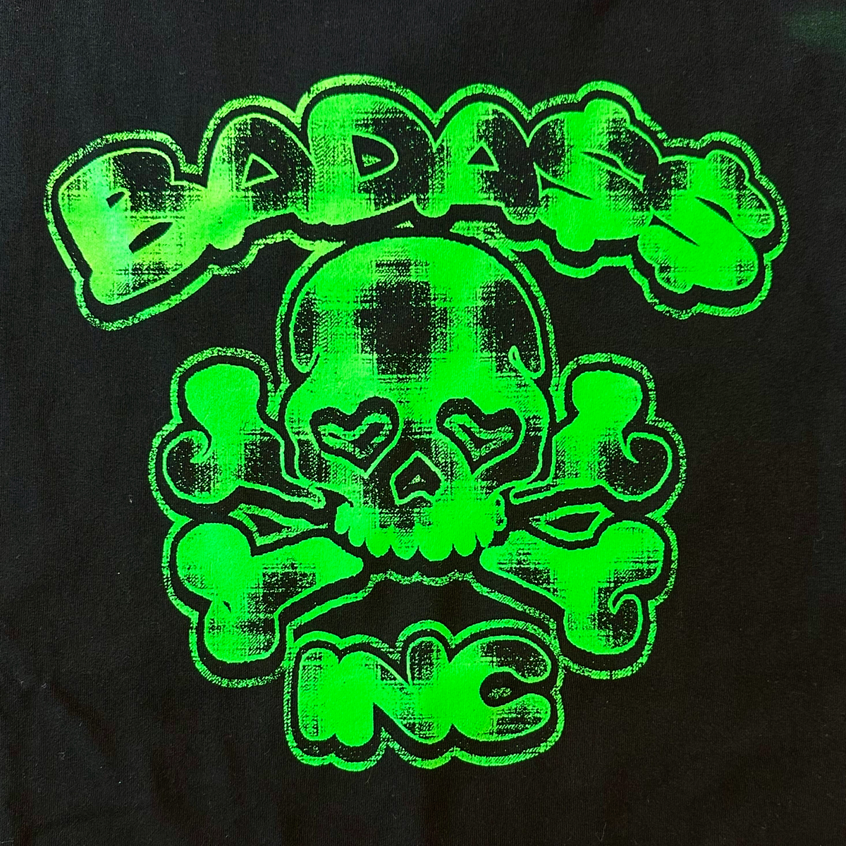 Plaid Skull T-Shirt Black / Green